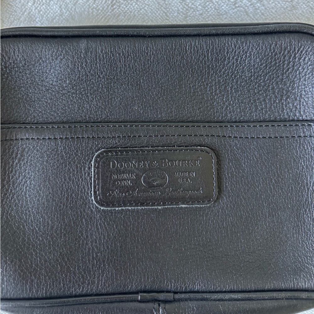 Vintage Dooney & Bourke Black Leather Crossbody Bag